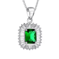 Emerald Gemstones Pendant Set